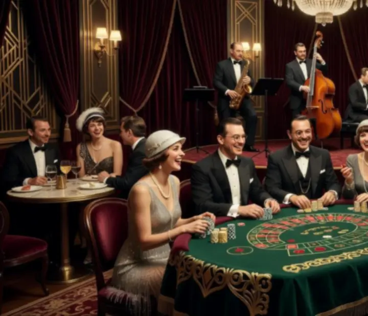 Soirée Gatsby avec dress code années 1920, jazz live et tables de jeux d'ambiance